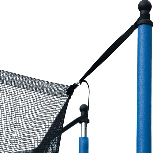 Miniatura 5 de Evedy Juego de trampolín de 16 pies, 14 pies y 12 pies con columpio, tobogán, aro de baloncesto, trampolines deportivos con red de cierre