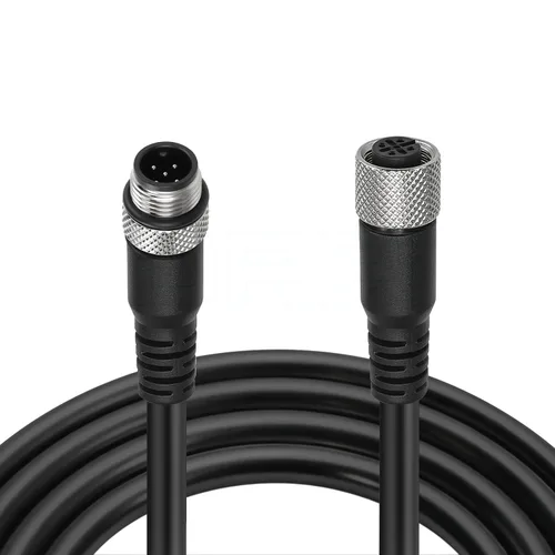 Miniatura 8 de Conector de sensor M12 5pin A código hembra moldeado al cable industrial de un solo extremo para conexiones industriales automatizadas del sensor