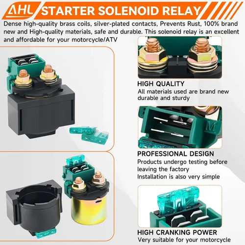 Miniatura 6 de AHL Relé solenoide de arranque para Kawasaki EX250 Ninja 250R 1986-2012