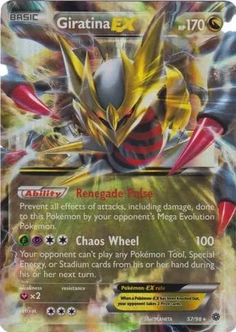 Carta holográfica Pokemon, Giratina EX (57/98), Ancient Origins