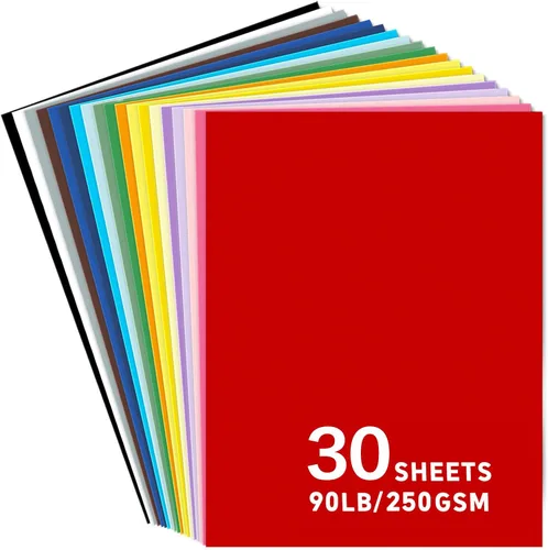 Miniatura 8 de 30 hojas de papel de cartulina negro, cartulina de 11 x 17 pulgadas para Cricut, papel de construcción grueso para hacer tarjetas, álbumes
