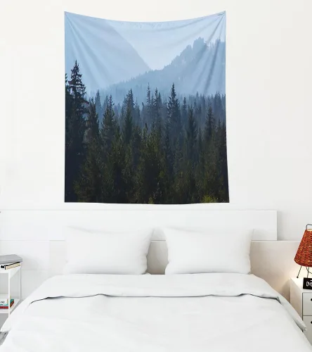 Miniatura 30 de Crannel Tapiz de invierno para colgar en la pared, sombrero de mago psicodélico para barba, tapiz mágico de calavera de humo de 50 x 60 pulgadas