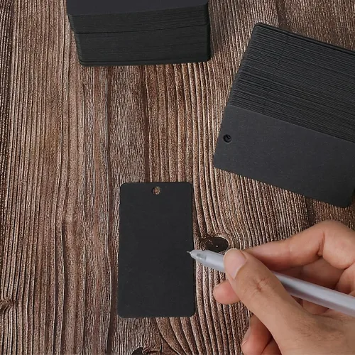 Miniatura 4 de 200 etiquetas de regalo con cuerda, etiquetas de papel kraft en blanco para proyectos de bricolaje, regalos, artes y manualidades, boda, vacaciones