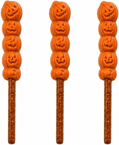 Miniatura 2 de Molde de caramelo de chocolate con pretzel de calabaza para Halloween 946