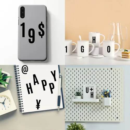 Miniatura 4 de 840 piezas de 16 hojas de calcomanías de letras grandes de 2 pulgadas, calcomanías de vinilo autoadhesivas impermeables para números, adecuadas
