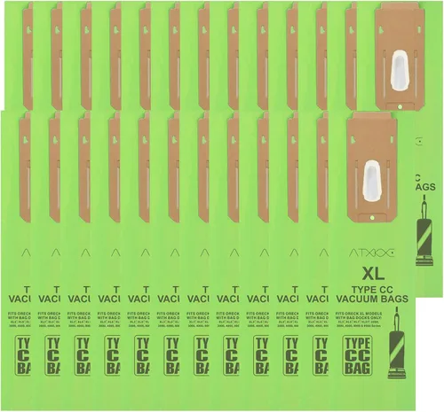 Paquete de 25 bolsas de aspiradora aptas para bolsas de aspiradora tipo Oreck CC, se adaptan a todas las aspiradoras verticales Oreck XL Paquete de