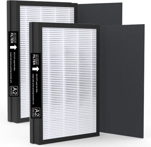 Miniatura 4 de Filtro de repuesto HEPA A2 H13, compatible con el purificador de aire de habitación Filtrete 3M FAP-C02-A2, FAP-C03-A2, FAP-T03-A2, FAP-SC02L, Parte