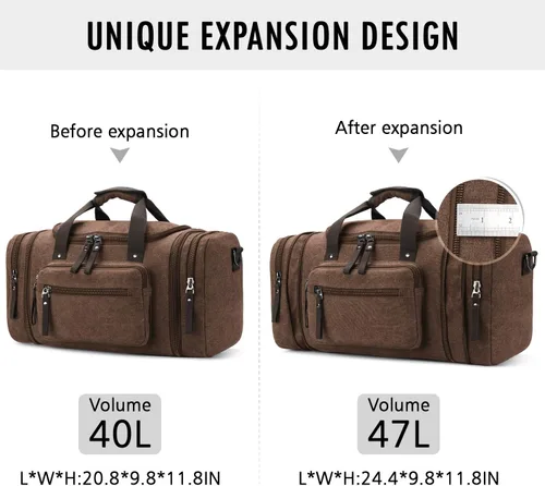 Miniatura 3 de Toupons - Bolsa de viaje para hombre (lona, bolsa de fin de semana)