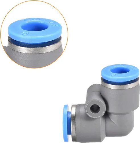 Miniatura 5 de M METERXITY Paquete de 2 codos de aire neumático: empuje de 90 grados para conectar accesorios de aire de conexión rápida, se aplica a la conexión