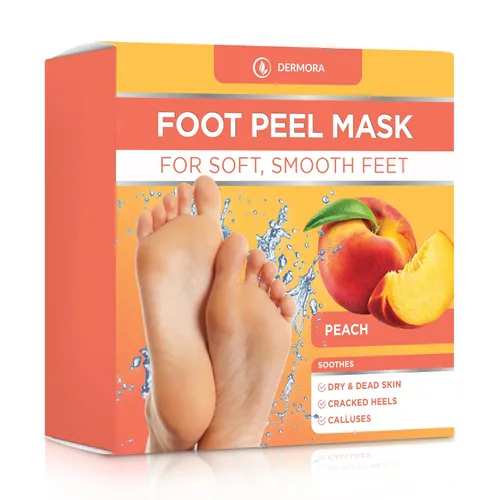 DERMORA Mascarilla Exfoliante para Pies | Mascarillas Exfoliantes para Pies | Pies Secos, Agrietados, Callo, Removedor de Piel Muerta | Pies Suaves