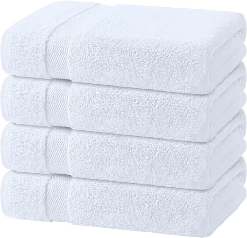 Miniatura 39 de Toallas de mano blancas clásicas para baño [paquete de 12] Toallas de mano de algodón a granel para gimnasio, cocina y spa, 16x27 pulgadas, toallas
