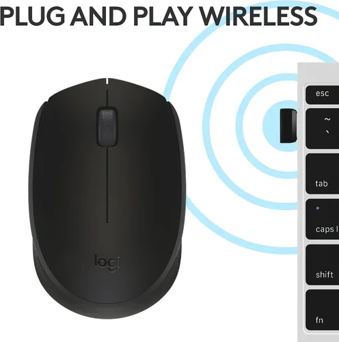 Miniatura 6 de Logitech M170 ratón inalámbrico para PC, Mac, portátil, 2.4 GHz con receptor USB Mini, seguimiento óptico, vida útil de la batería de 12 meses
