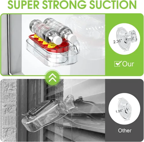 Miniatura 2 de Redboat Paquete de 2 Comederos para Colibríes de Ventana, Comedero para Colibríes con Ventosa Fuerte con 4 Puertos de Alimentación, Fácil de Limpiar