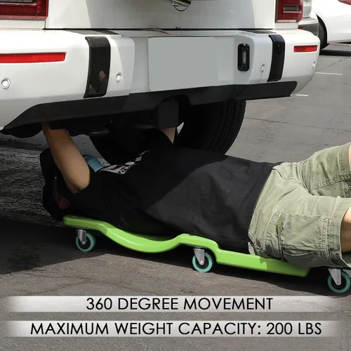 Miniatura 7 de DNA MOTORING Enredadera de perfil bajo de 40 pulgadas de plástico para taller de cochera con apoyacabezas acolchado, bandejas de herramientas y 6