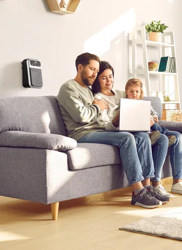 Miniatura 7 de GiveBest Pequeño calentador enchufable, calentador de baño con pantalla digital para uso en interiores, mini calentador eléctrico portátil