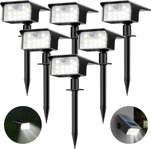 Miniatura 9 de [Paquete de 3 y 62 LED] Reflectores Solares para Exteriores con Sensor de Movimiento, 3 Modos de Sensor de Movimiento, Luces para Exteriores, 2