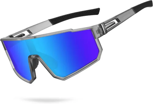 Miniatura 10 de Gafas de sol deportivas para niños, polarizadas, con protección UV400, para niños y niñas, para béisbol, softbol, ciclismo Lentes rojas con montura
