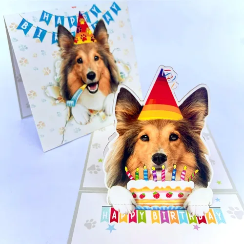 Miniatura 59 de Tarjeta de cumpleaños de perro Beagle 3D emergente – Felicitación de feliz cumpleaños para los amantes de los perros – Tarjeta desplegable