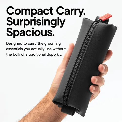 Miniatura 2 de TOOLETRIES The Koby Dopp Kit, bolsa de aseo de silicona prémium para hombres, organizador de viaje compacto resistente a fugas con cremallera