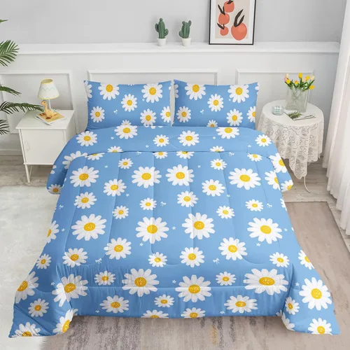 Miniatura 19 de Datura home - Juego de edredón de mariposa azul y negro para niñas y mujeres, juego de ropa de cama bohemio con estampado de mandala de mariposa