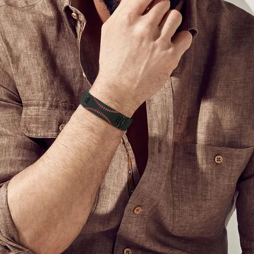 Miniatura 2 de VNOX Béisbol fútbol fútbol americano regalos de baloncesto para hombres y niños pulsera de béisbol personalizada con cita de inspiración grabada
