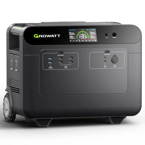 Miniatura 9 de GROWATT HELIOS 3600 Estación de energía portátil, batería LFP de 3600 Wh, expandible a salida de CA de 240 V/7200 W, hasta 36 kWh, generador