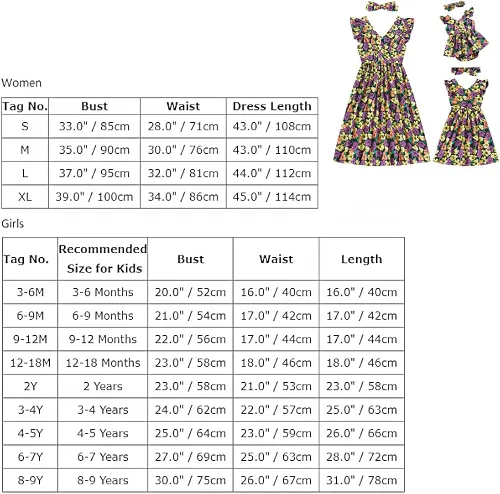 Miniatura 7 de Mommy and Me - Vestidos a juego con volantes florales y espalda descubierta, vestido de playa con cinturón autoatado para verano, mamá e hija