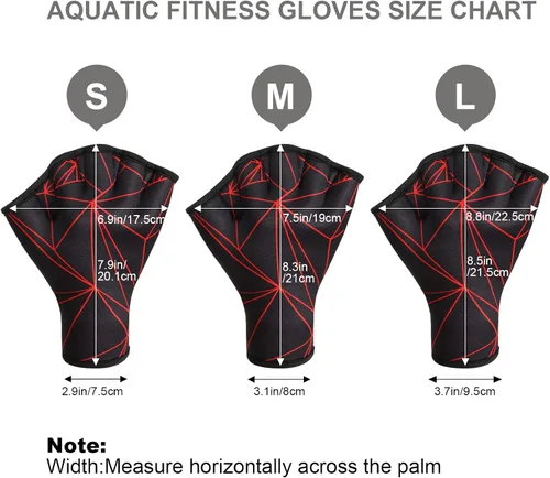 Miniatura 5 de TAGVO Guantes acuáticos de natación, guantes acuáticos para ayudar a la resistencia de la parte superior del cuerpo, guantes de natación con malla