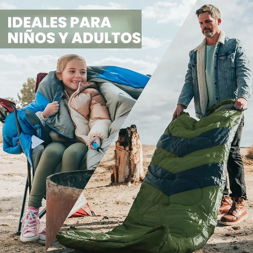 Miniatura 6 de MalloMe Sacos de dormir para adultos para clima frío y cálido, saco de dormir para mochileros para niños de 10 a 12 años, niñas, niños, ligeros