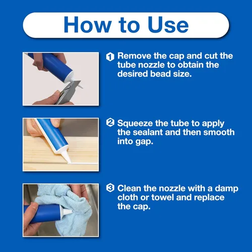 Miniatura 4 de GE Sellador de silicona avanzado para cocina y baño, transparente, tubo de 2.8 onzas líquidas, paquete de 12 – Sellador de silicona 100%