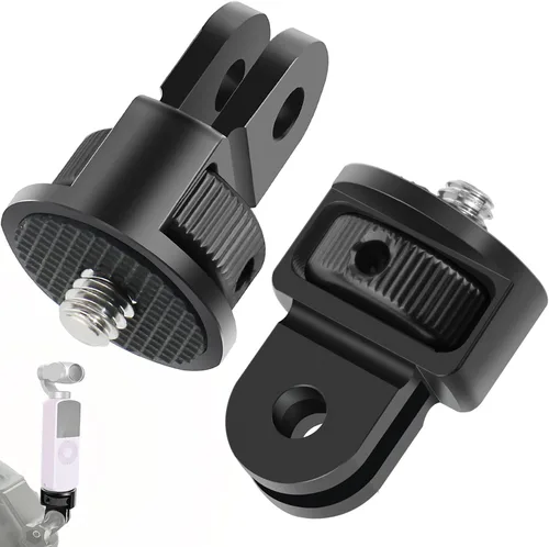 Miniatura 6 de Niewalda Adaptador de montaje de trípode de cámara de aluminio, 2 adaptadores de conversión ¼-20 para trípode, adecuado para GoPro