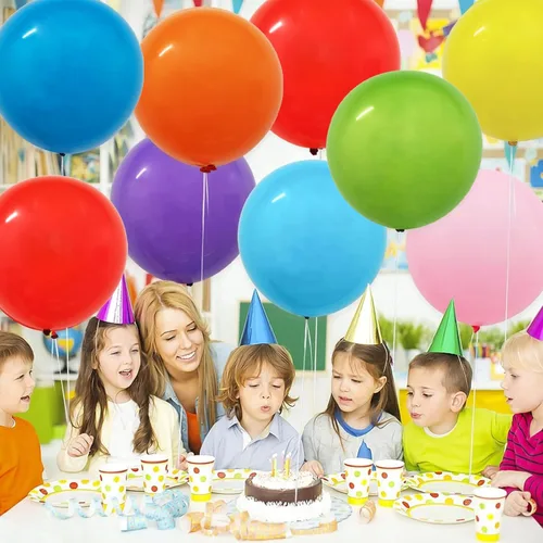 Miniatura 6 de Globo grande de 36 pulgadas, globos grandes de colores surtidos, 8 globos de látex gigantes de helio para cumpleaños, boda, fiesta, baby shower