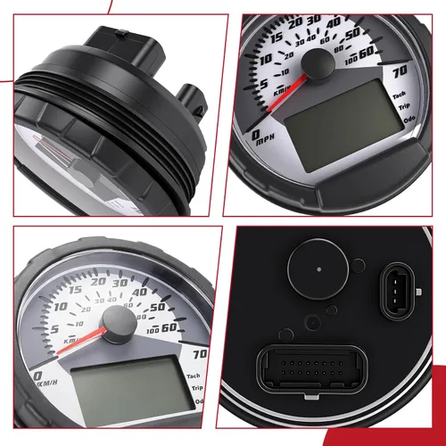 Miniatura 5 de Clúster de medidor de velocímetro ATV compatible con Polaris Sportsman 2004-2012 400 450 500 700 800 Reemplazo del conjunto del velocímetro OEM #