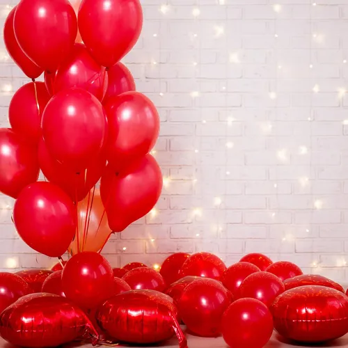 Miniatura 8 de RUBFAC Globos rojos, diferentes tamaños, 105 unidades de 5/10/12/18 pulgadas para arco de guirnalda, globos de látex para revelación de género
