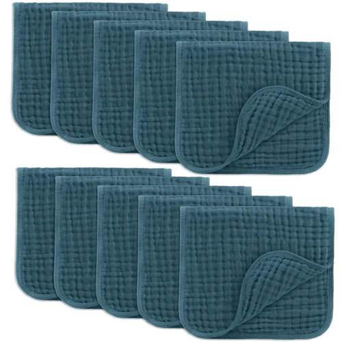 Miniatura 35 de Comfy Cubs - Paquete de 6 paños de muselina para eructos, 20 x 10 pulgadas, grandes, de 6 capas, 100 % algodón ultra absorbente para babeo