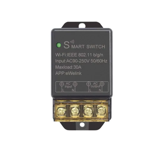 Ewelink Interruptor inteligente WiFi de 30A de alta potencia 110V/120V/240V, control remoto por aplicación con temporizador, modo DIY inalámbrico