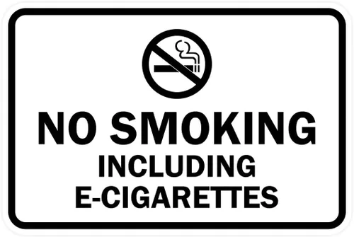Miniatura 18 de Signs ByLITA Clásico enmarcado no fumar incluyendo cigarrillos electrónicos (oro negro) - mediano Negro Oro