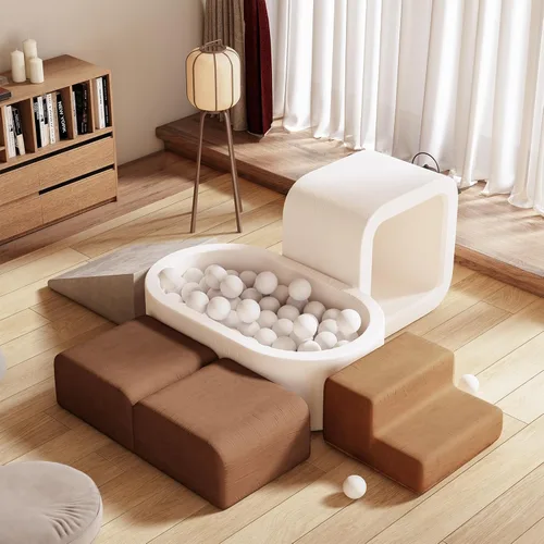 Miniatura 2 de BanaSuper Bloques de escalada para niños pequeños de 6 piezas con pozo de pelotas, juego de espuma suave, juguetes de escalada para bebés y niños