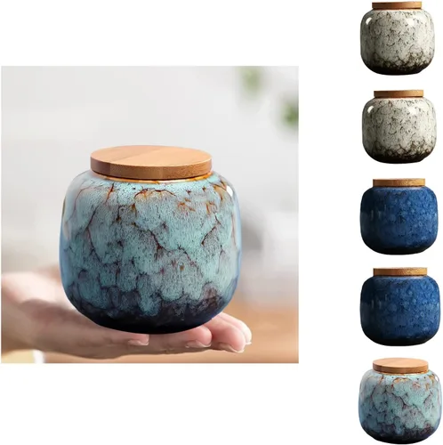Juego de 6 urnas pequeñas de cerámica decorativas de recuerdo de 6 piezas para cenizas humanas conmemorativas - Honra a tu ser querido perdido