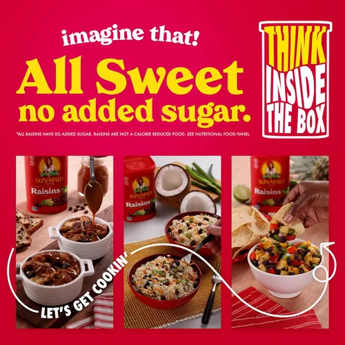 Miniatura 4 de Sun-Maid California Sun-Dried Raisins - Recipiente resellable de 13 onzas, frutas secas para aperitivos saludables, almuerzos escolares