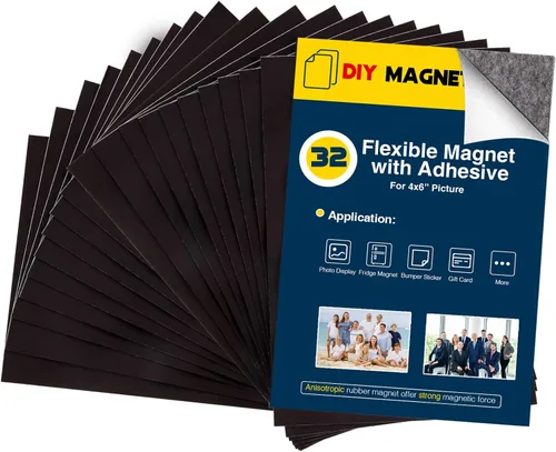 Miniatura 17 de Hojas magnéticas adhesivas para tamaño carta de 8.5 x 11 pulgadas (paquete de 8), hojas magnéticas con adhesivo autoadhesivo para el hogar