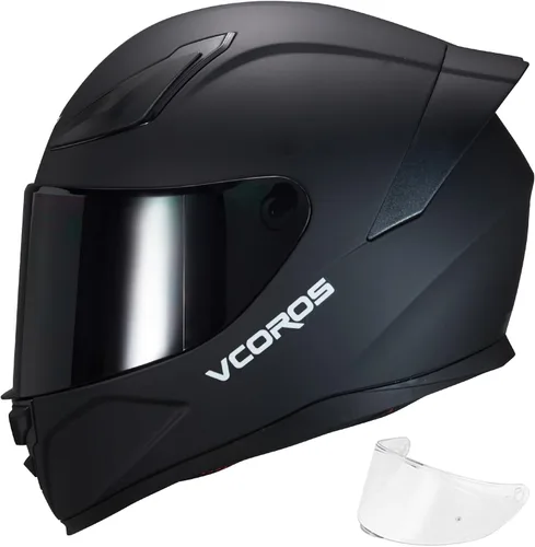 Miniatura 11 de VCOROS Casco integral para motocicleta, unisex, para adultos, aprobado por DOT, WS-609, casco de carreras de moto de calle