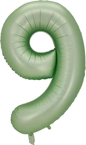 Miniatura 9 de Globos de papel aluminio verde Oliver número 0, 40 pulgadas