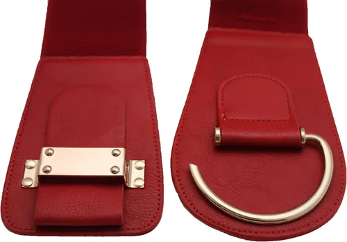 Miniatura 115 de TFJ - Cinturón ancho de moda para mujer, cintura alta, hebilla de gancho de metal dorado, talla XS, S, M, L, XL