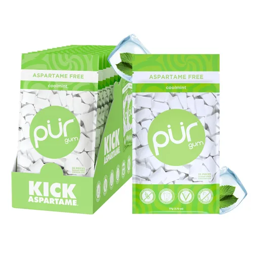 Miniatura 25 de PUR Gum Chicle sin Aspartamo 100% Xilitol Chicle con sabor natural a canela, 55 piezas (paquete de 1)
