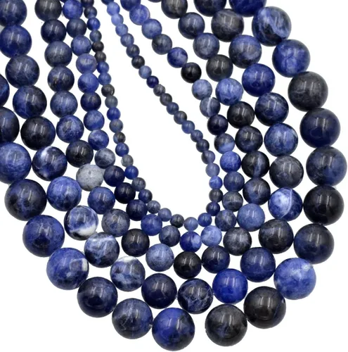 Miniatura 47 de AD Beads Cuentas redondas sueltas de piedras preciosas naturales de 15 pulgadas para pulseras, collares, aretes, manualidades, manualidades