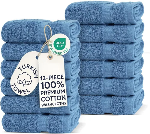Miniatura 21 de Chakir Turkish Linens - Toallas turcas de 100% algodón, suaves y absorbentes (4 paños, color gris)