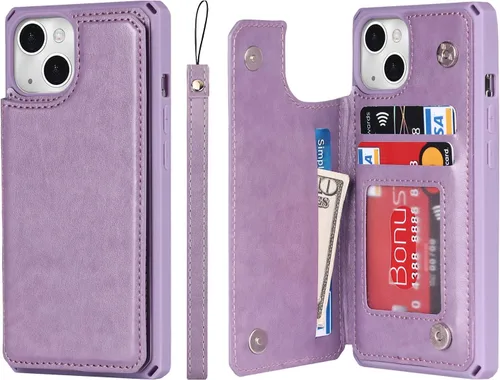 Miniatura 33 de Cavor para iPhone 13 Funda con Tarjetero iPhone 13 Funda Tipo Cartera, para iPhone 13 Funda para Hombres Mujeres, Fundas para iPhone 13 Funda