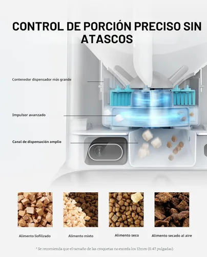 Miniatura 8 de PETKIT - Alimentador automático para gatos y perros con cámara, captura de movimiento impulsada por IA, video HD 1080P con visión nocturna, WiFi