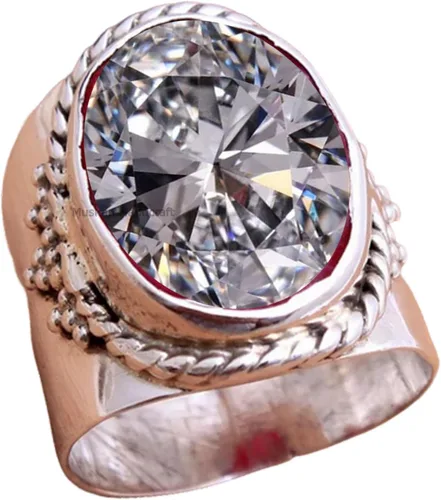 Miniatura 17 de Anillo de plata de ley 925 con piedras preciosas ovaladas auténticas, hecho a mano, hermoso regalo de Navidad para ella